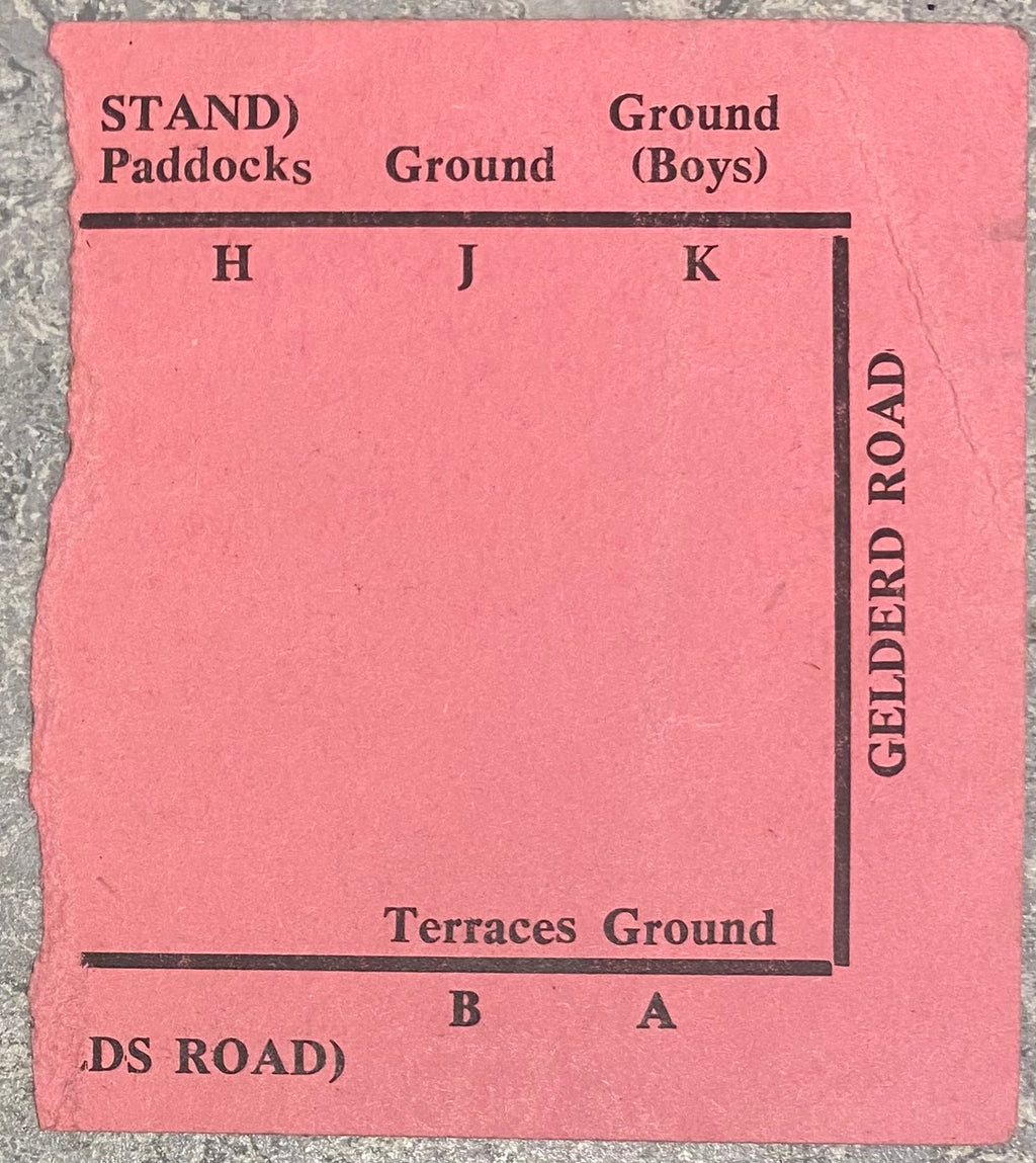 1964/65 ORIGINAL FA CUP 5TH ROUND TICKET LEEDS UNITED V SHREWSBURY TOWN