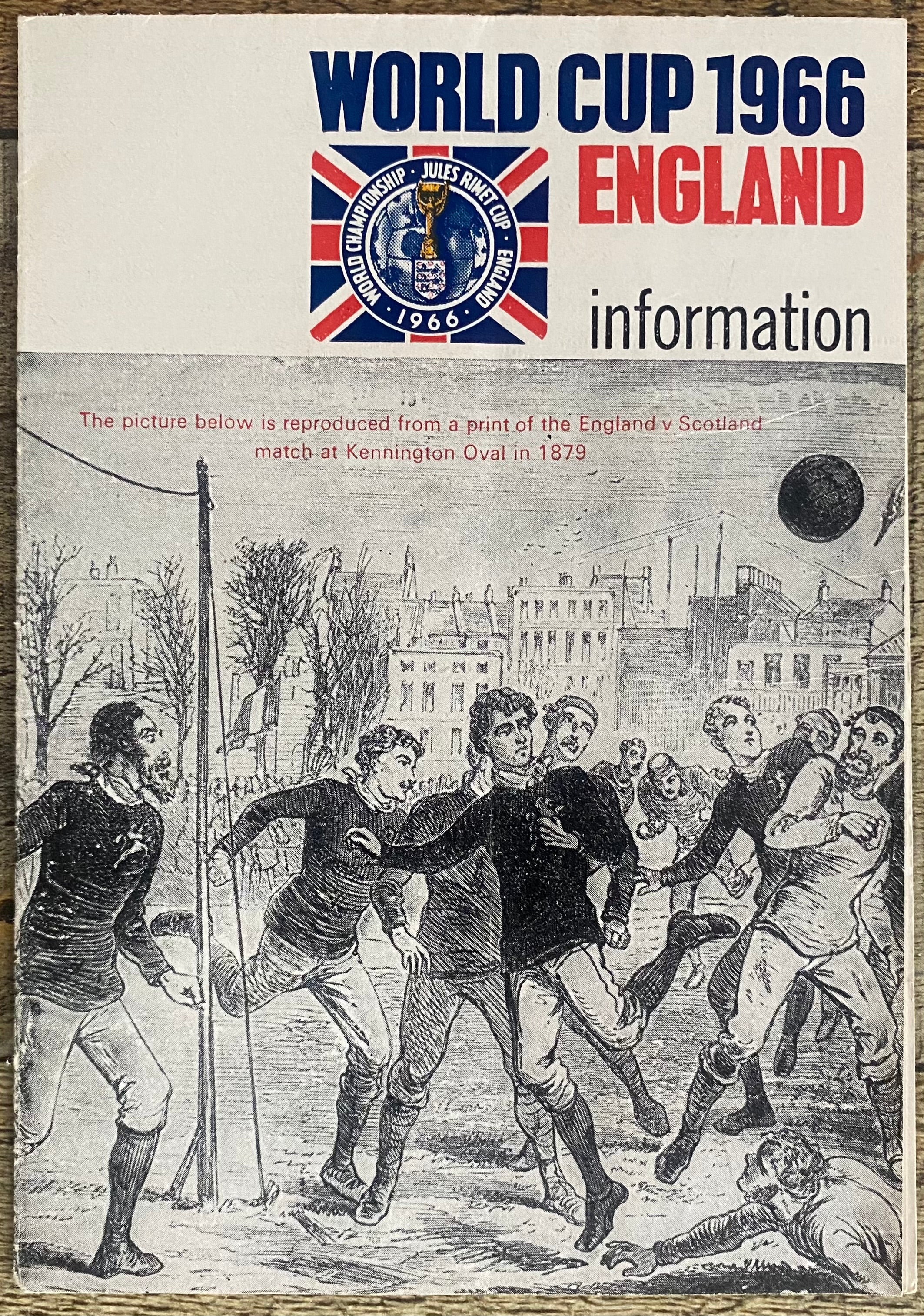 1966 WORLD CUP ORIGINAL OFFICIAL TICKET INFORMATION FOLD OUT BOOKLET