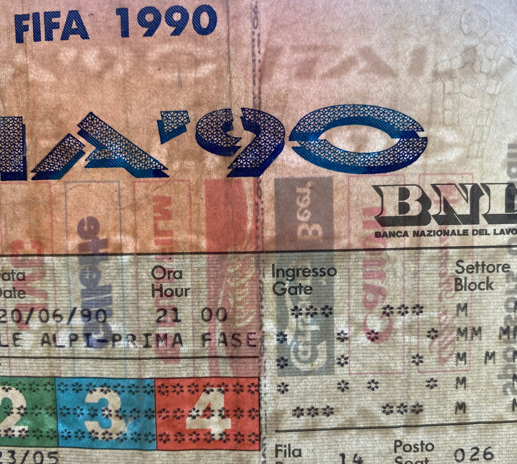1990 ORIGINAL WORLD CUP 1ST ROUND TICKET SCOTLAND V BRAZIL @ TURIN