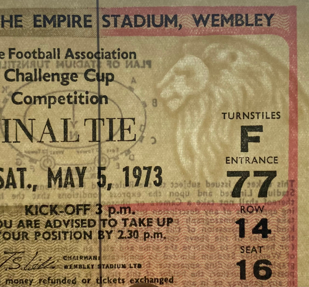 1973 ORIGINAL FA CUP FINAL TICKET SUNDERLAND V LEEDS UNITED