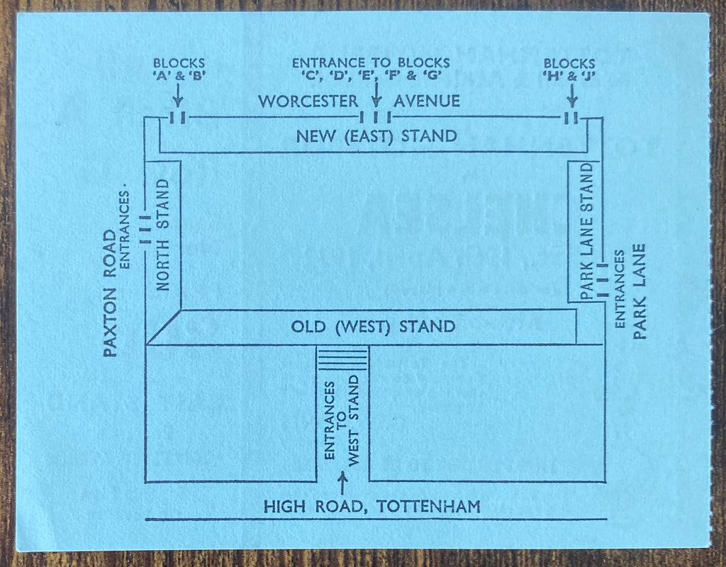 1971/72 ORIGINAL DIVISION ONE TICKET TOTTENHAM HOTSPUR V CHELSEA