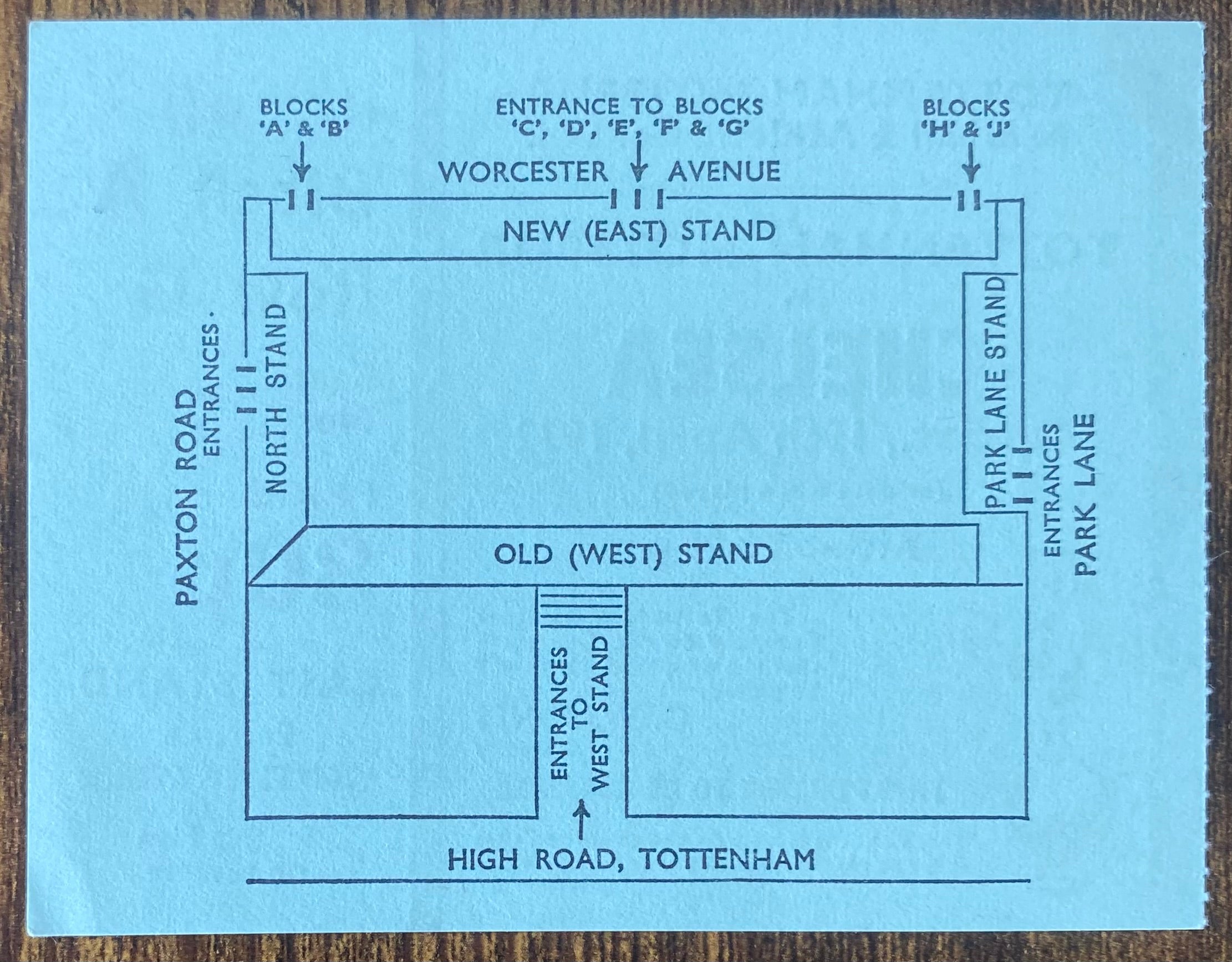 1971/72 ORIGINAL DIVISION ONE TICKET TOTTENHAM HOTSPUR V CHELSEA