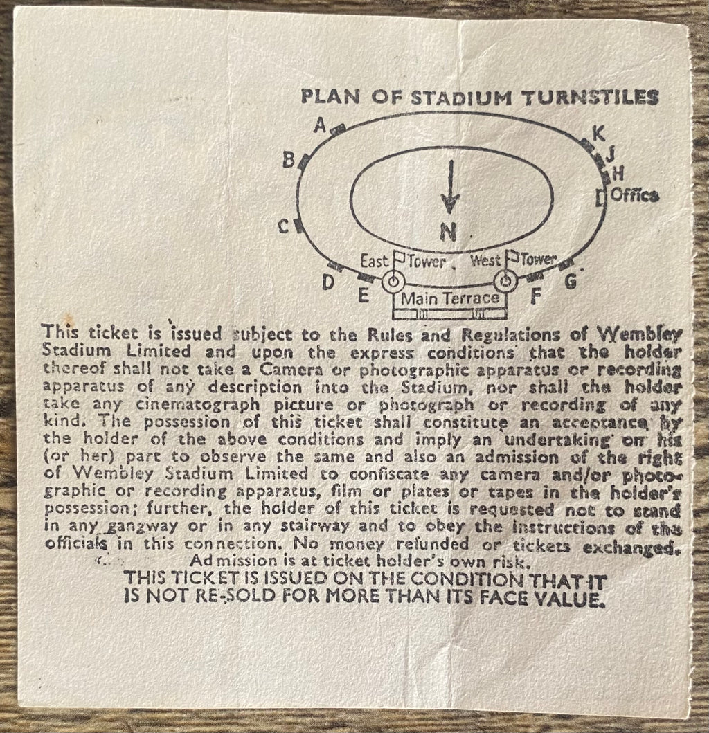 1979 ORIGINAL CHARITY SHIELD TICKET LIVERPOOL V ARSENAL