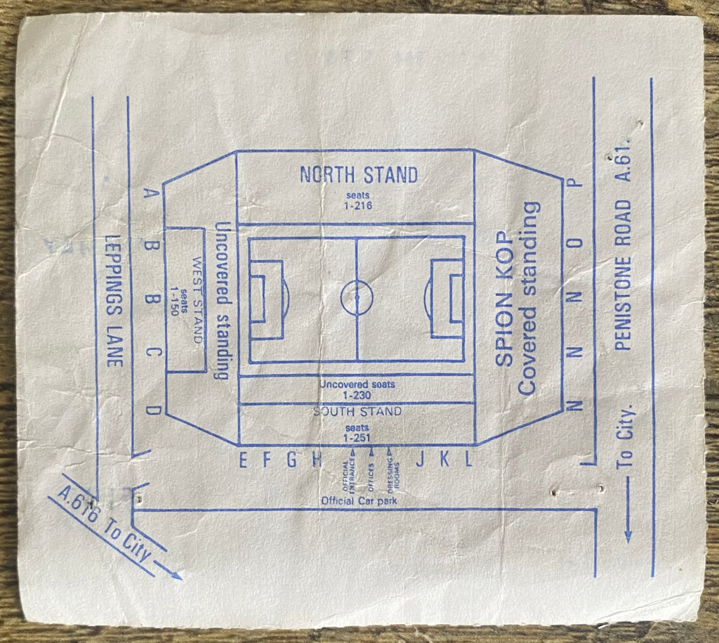 1987 ORIGINAL FA CUP SEMI FINAL TICKET LEEDS UNITED V COVENTRY CITY @ HILLSBOROUGH