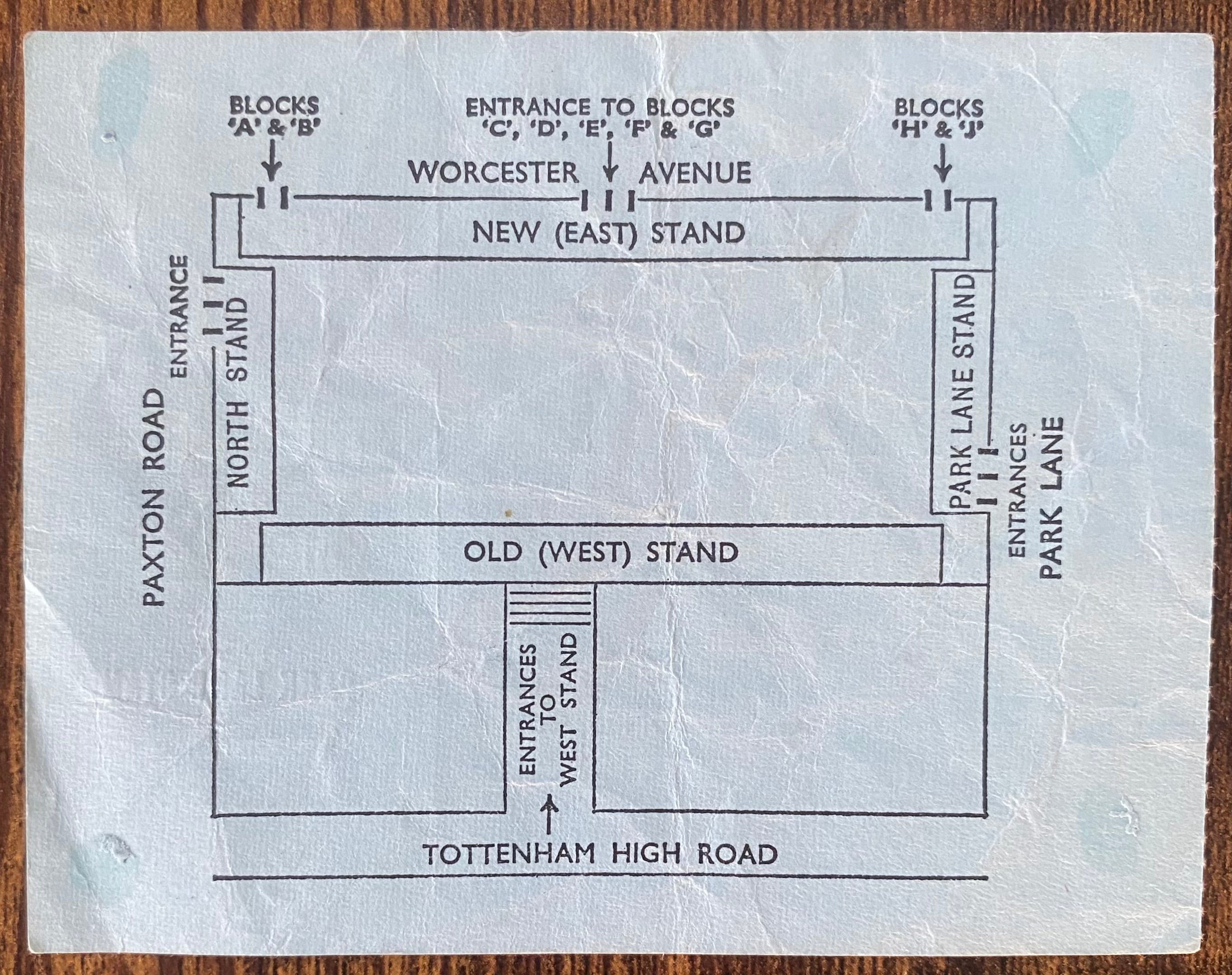 1967/68 ORIGINAL FA CUP 5TH ROUND TICKET TOTTENHAM HOTSPUR V LIVERPOOL