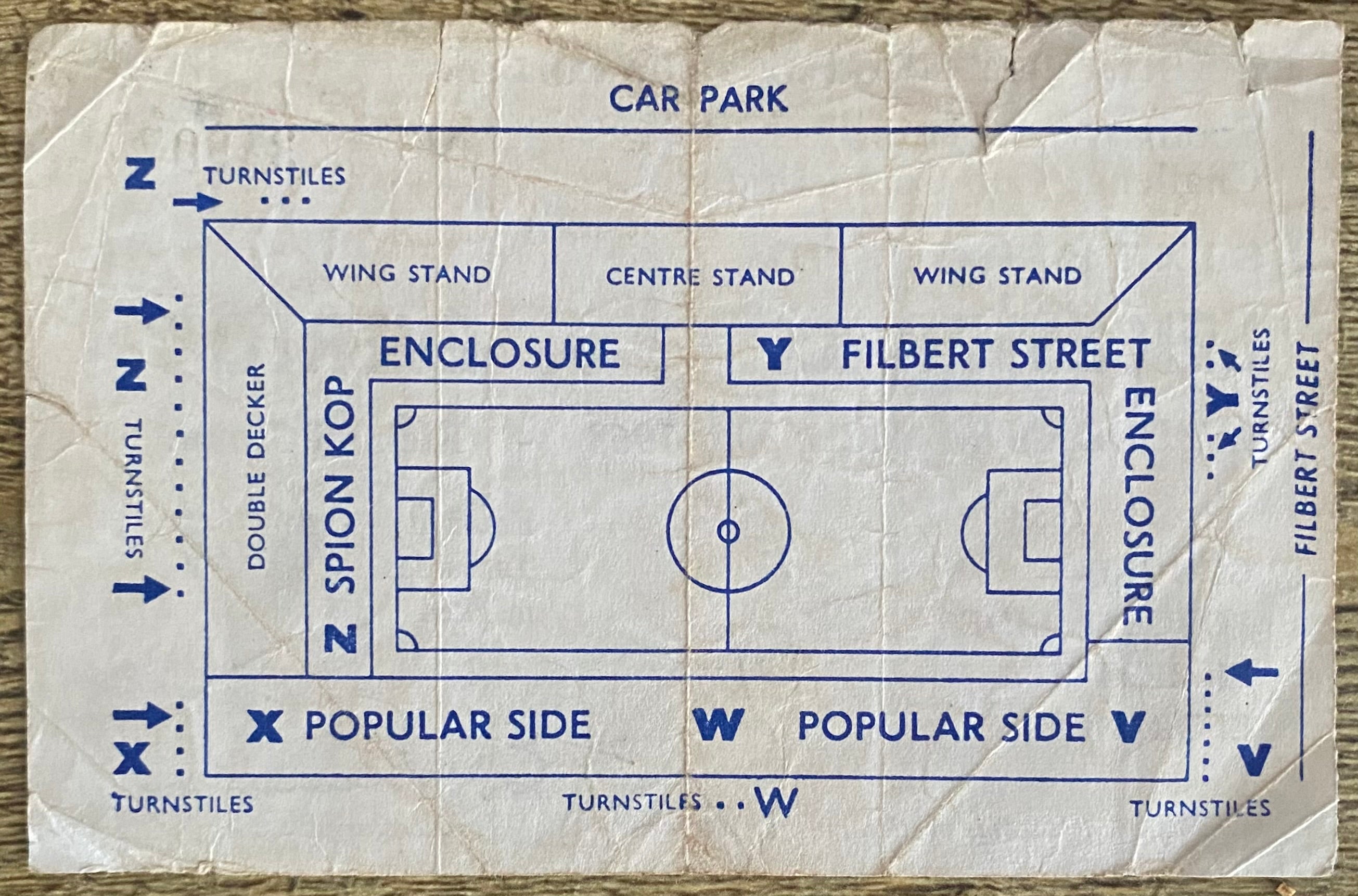 1967/68 ORIGINAL FA CUP 6TH ROUND TICKET LEICESTER CITY V EVERTON