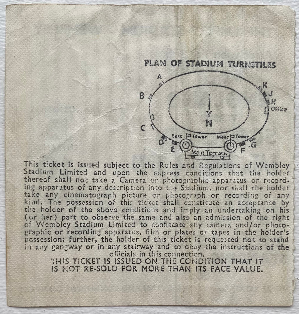 1971 ORIGINAL BRITISH HOME INTERNATIONAL CHAMPIONSHIPS TICKET ENGLAND V SCOTLAND