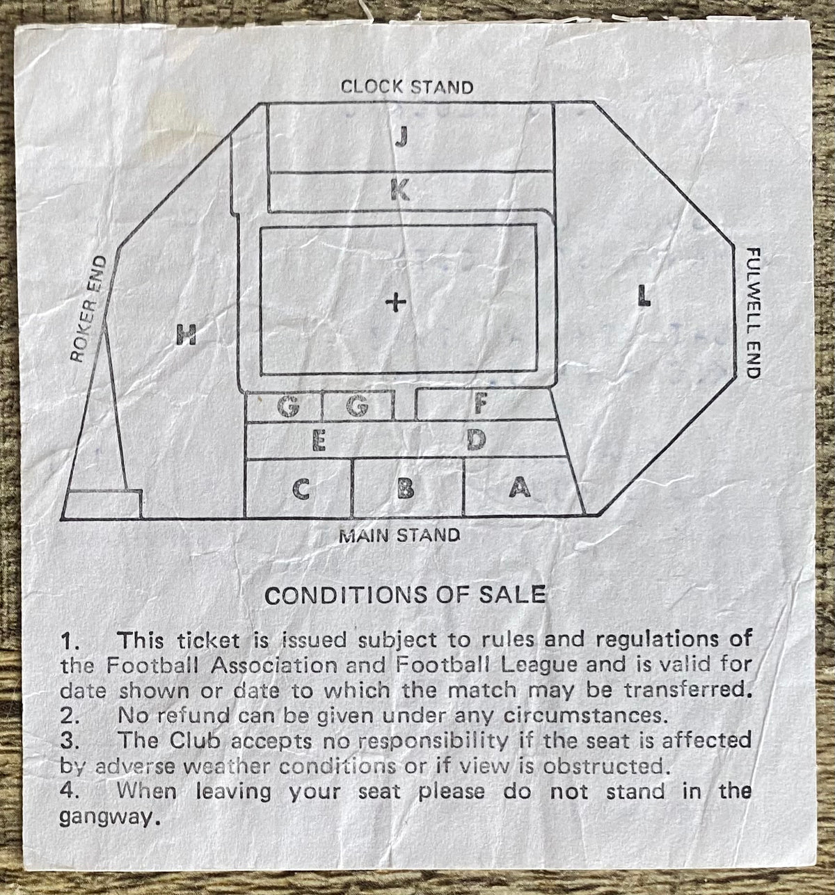 1983/84 ORIGINAL FA CUP 3RD ROUND TICKET SUNDERLAND V MANCHESTER CITY