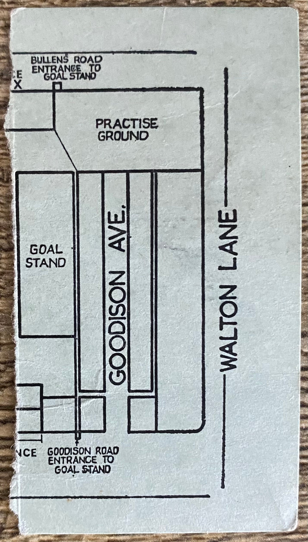 1966/67 ORIGINAL DIVISION ONE TICKET EVERTON V WEST HAM UNITED