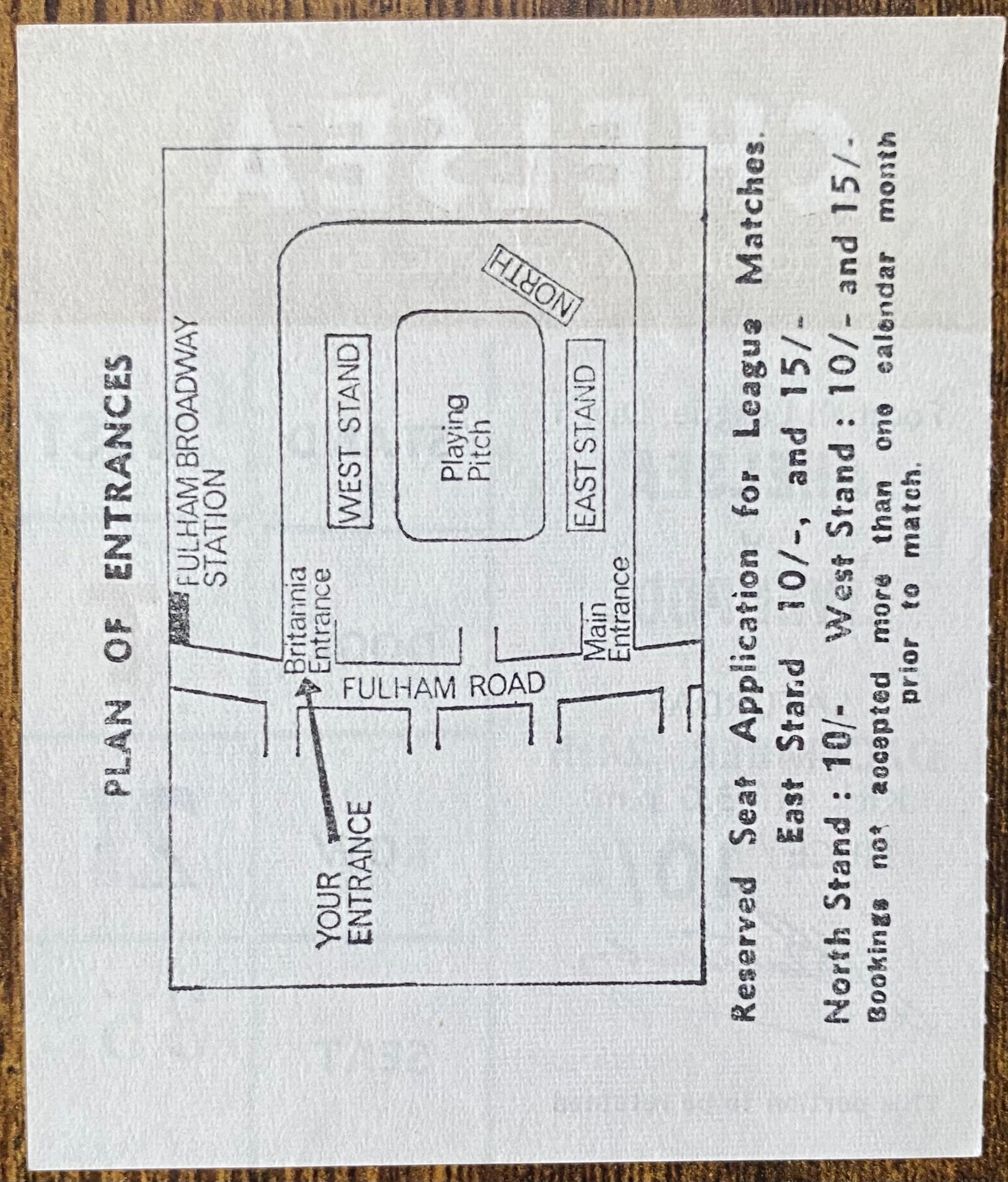 1966/67 ORIGINAL  DIVISION 1 TICKET CHELSEA V LIVERPOOL