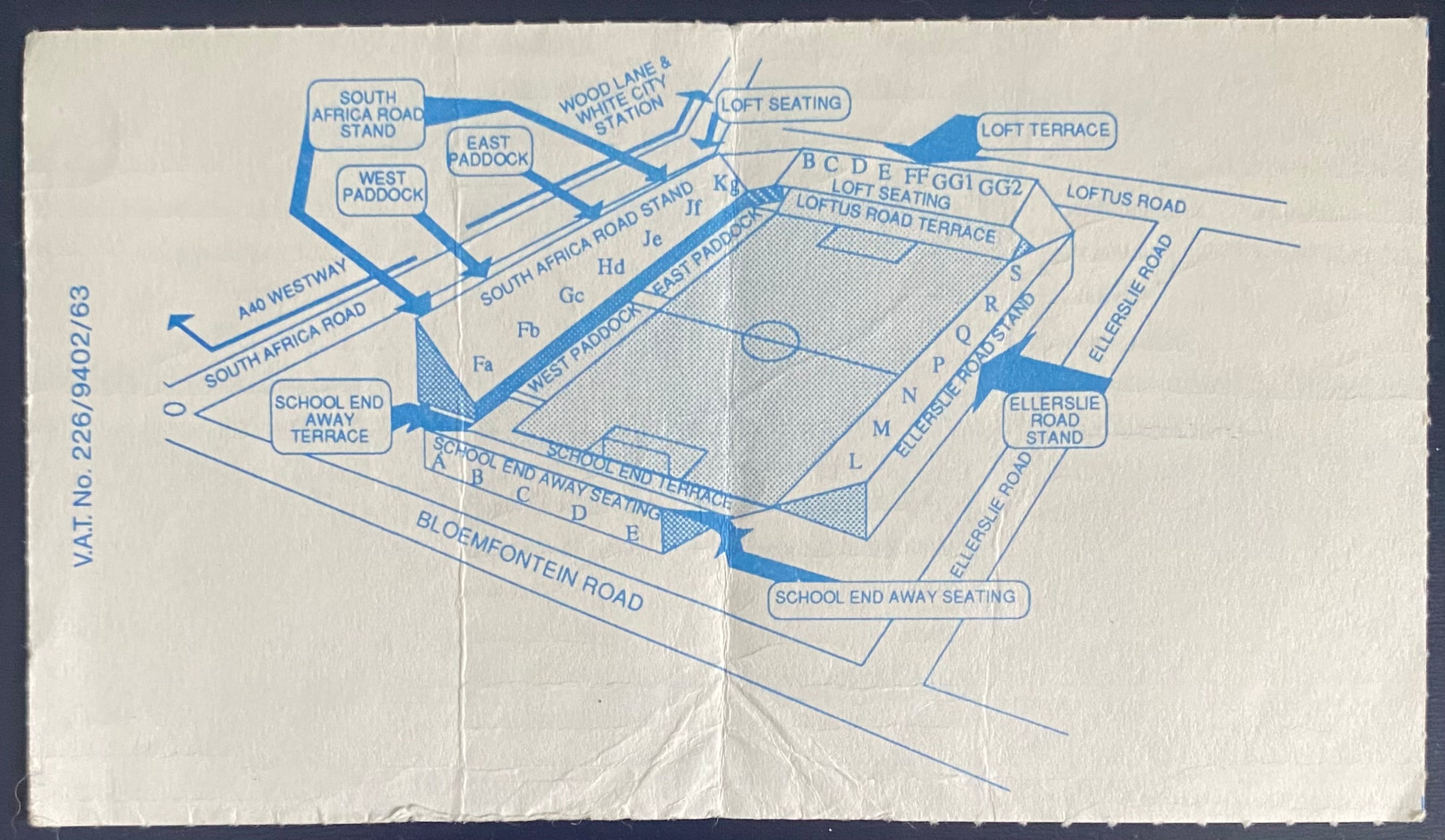 1992/93 ORIGINAL PREMIER LEAGUE TICKET QUEENS PARK RANGERS V NOTTINGHAM FOREST
