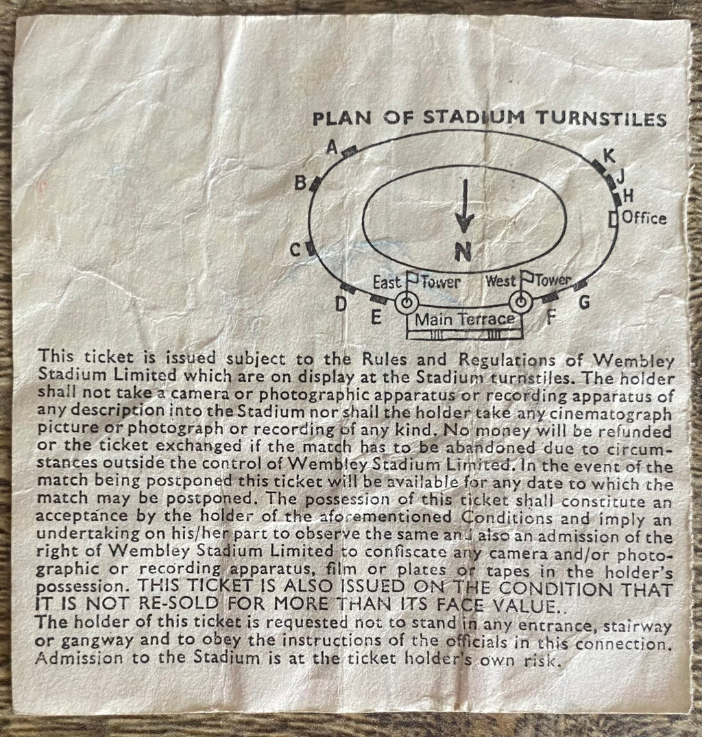 1981 ORIGINAL CHARITY SHIELD TICKET ASTON VILLA V TOTTENHAM HOTSPUR