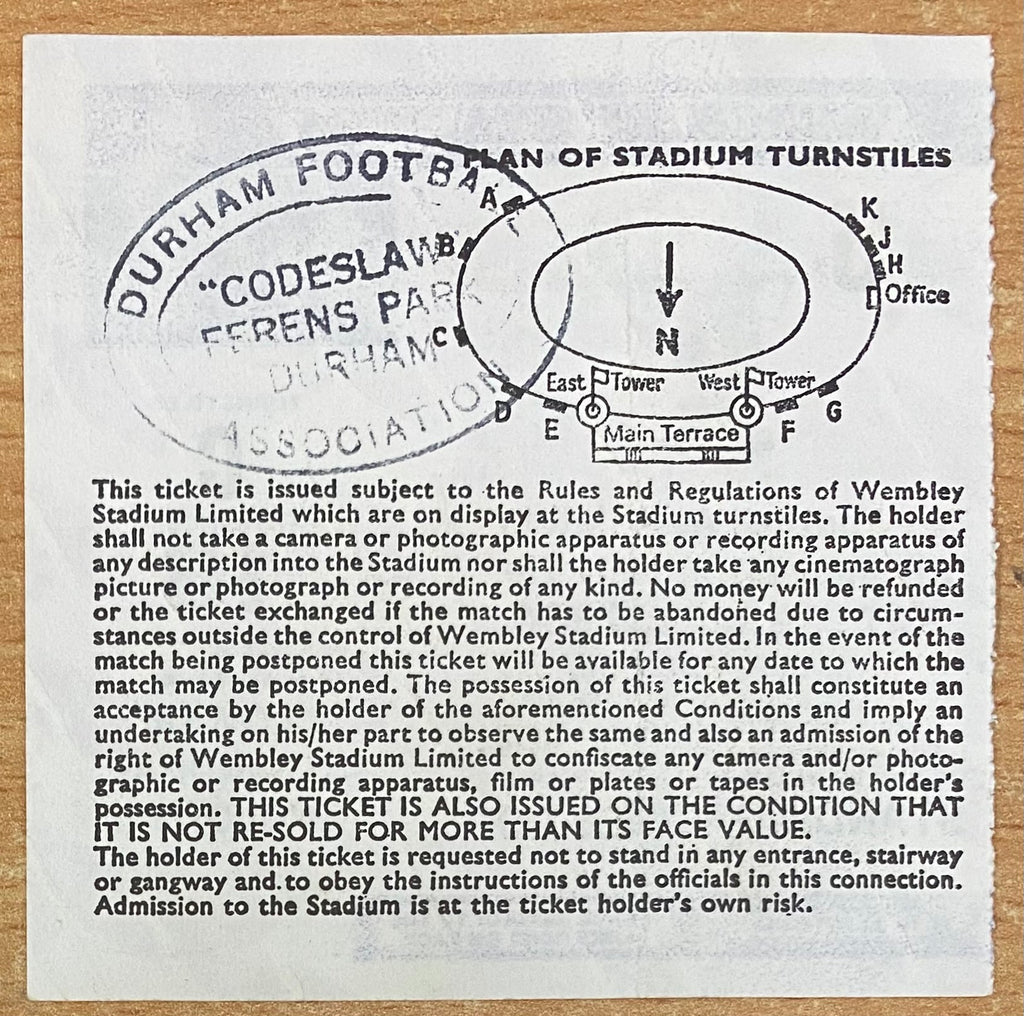 1984 ORIGINAL FA CUP FINAL TICKET EVERTON V WATFORD