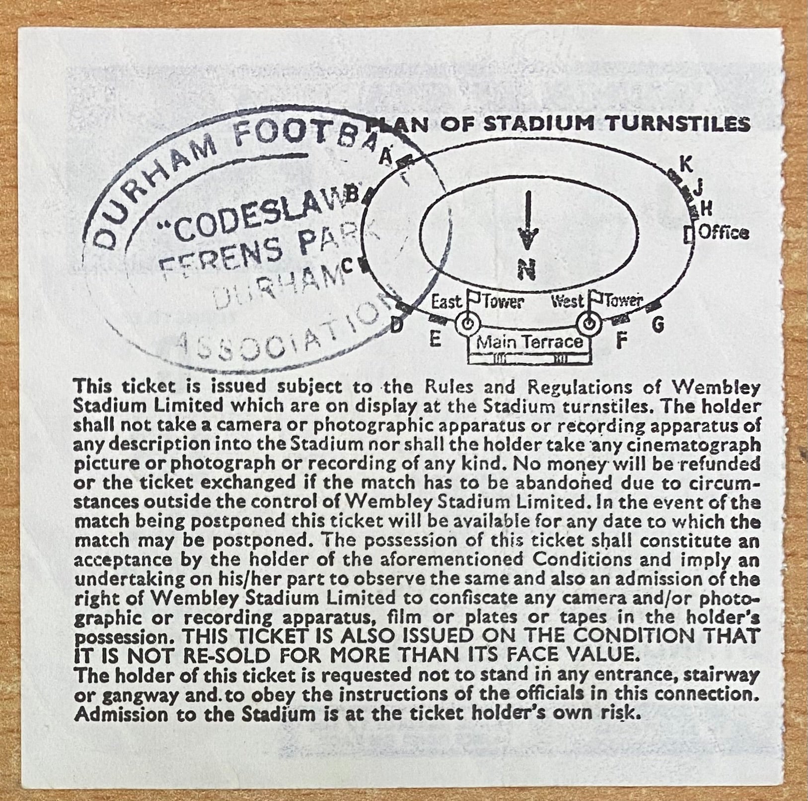 1984 ORIGINAL FA CUP FINAL TICKET EVERTON V WATFORD