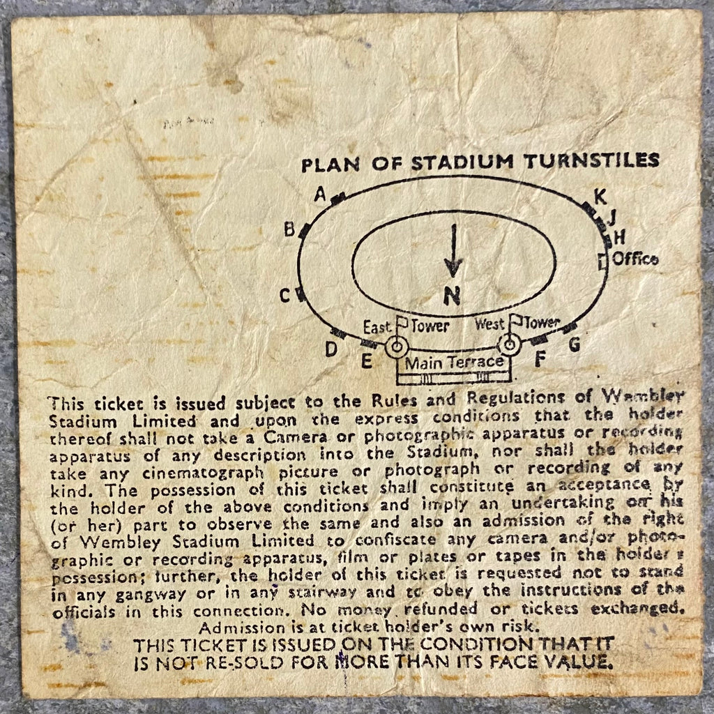 1978 ORIGINAL FA CUP FINAL TICKET IPSWICH TOWN V ARSENAL