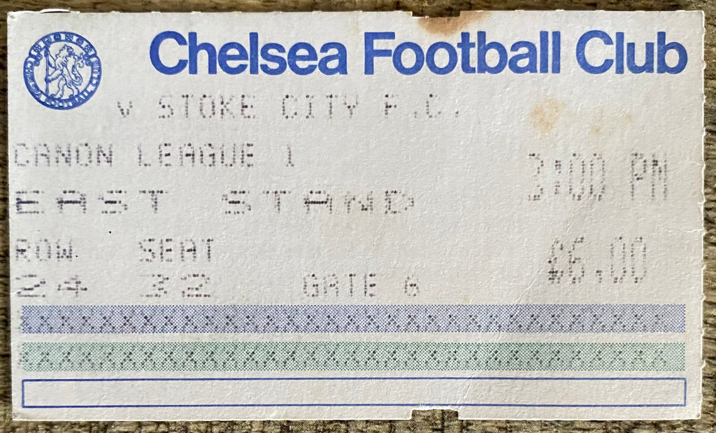 1984/85 ORIGINAL DIVISION 1 TICKET CHELSEA V STOKE CITY