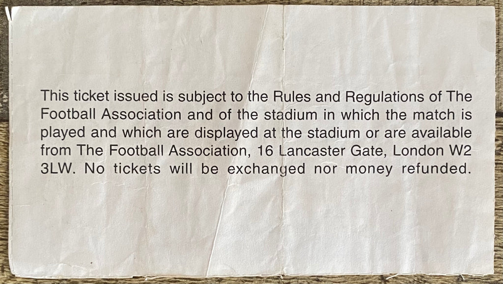 1995 ORIGINAL INTERNATIONAL TICKET ENGLAND V BRAZIL