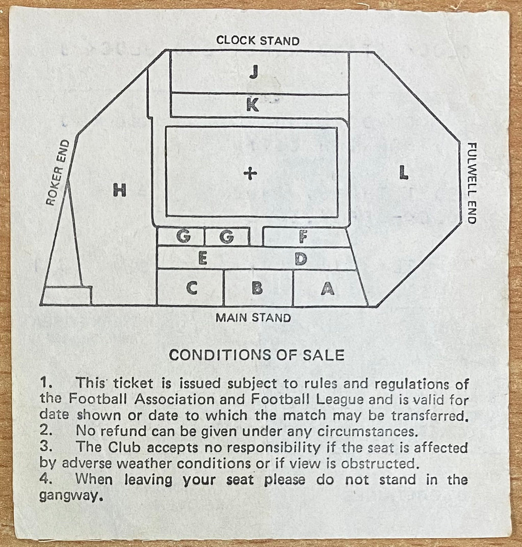 1982/83 ORIGINAL DIVISION 1 TICKET SUNDERLAND V NORWICH CITY