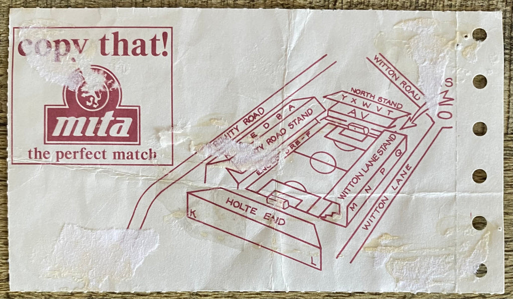 1990/91 ORIGINAL DIVISION 1 TICKET ASTON VILLA V LUTON TOWN