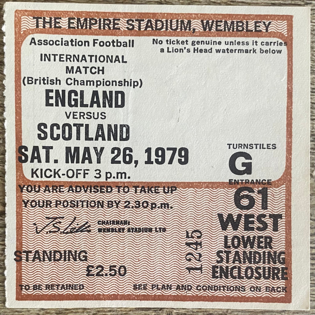 1979 ORIGINAL BRITISH HOME INTERNATIONAL CHAMPIONSHIPS TICKET ENGLAND V SCOTLAND