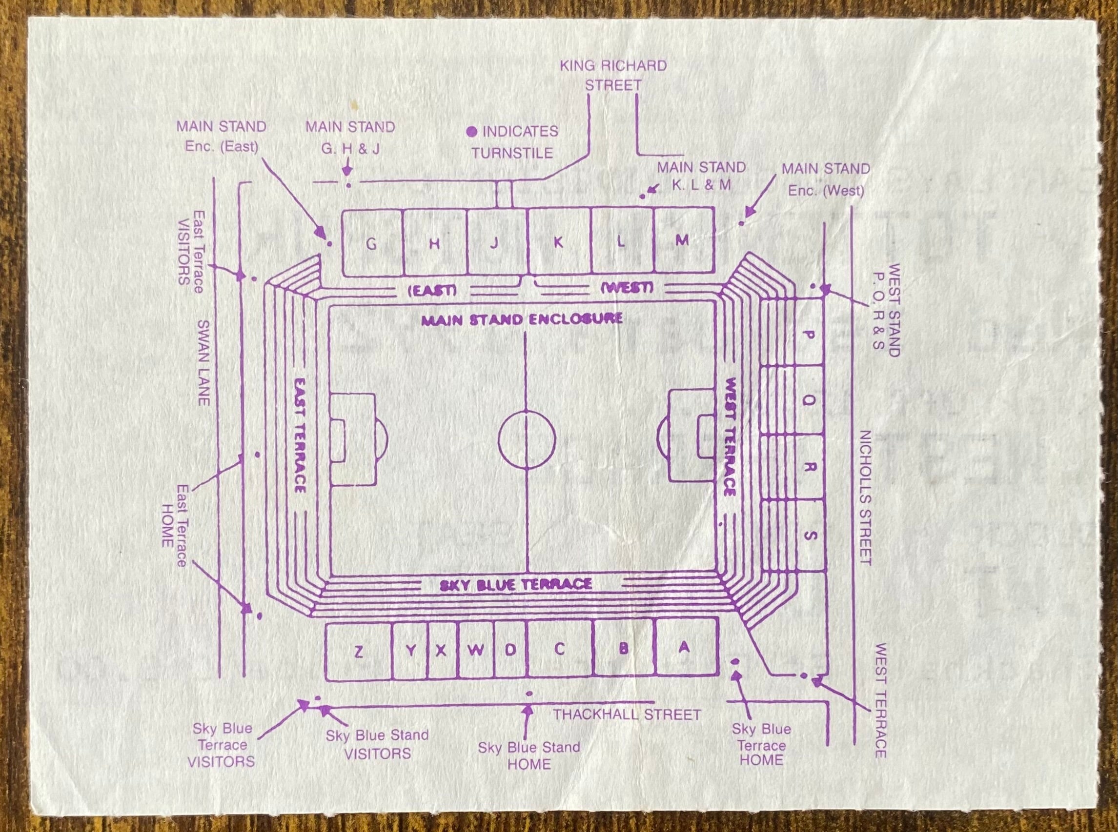 1991/92 ORIGINAL DIVISION 1 TICKET COVENTRY CITY V TOTTENHAM HOTSPUR