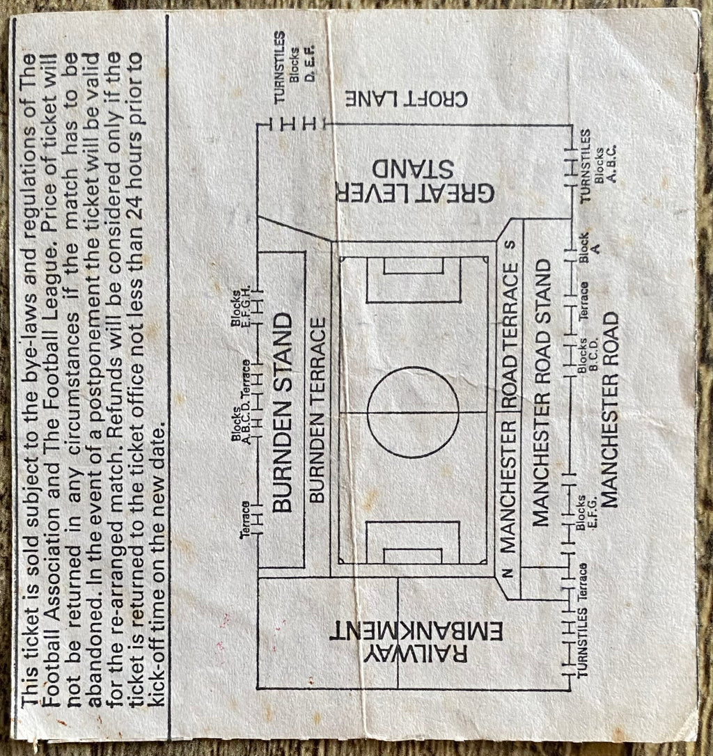 1981/82 ORIGINAL DIVISION 2 TICKET BOLTON WANDERERS V SHEFFIELD WEDNESDAY