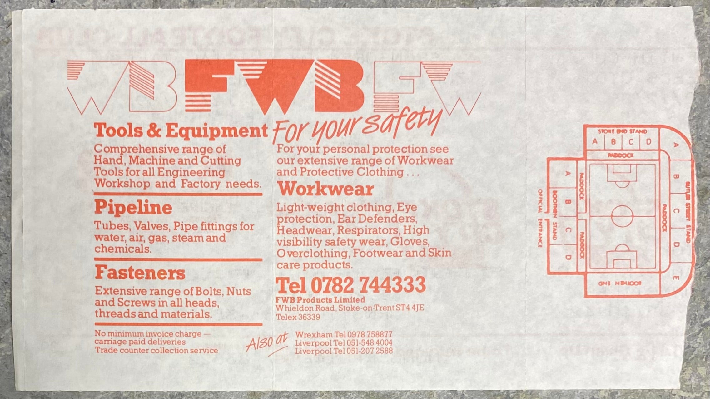 1989/90 ORIGINAL ZENITH DATA SYSTEMS CUP 3RD ROUND TICKET STOKE CITY V LEEDS UNITED