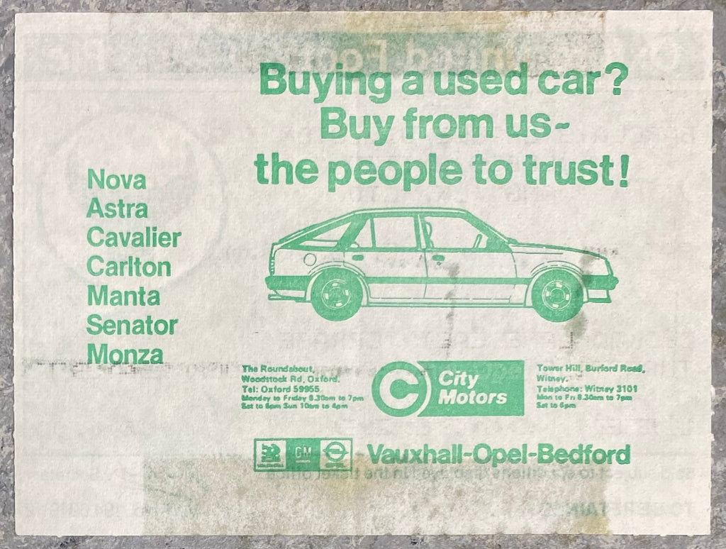 1988/89 ORIGINAL DIVISION TWO TICKET OXFORD UNITED V LEEDS UNITED