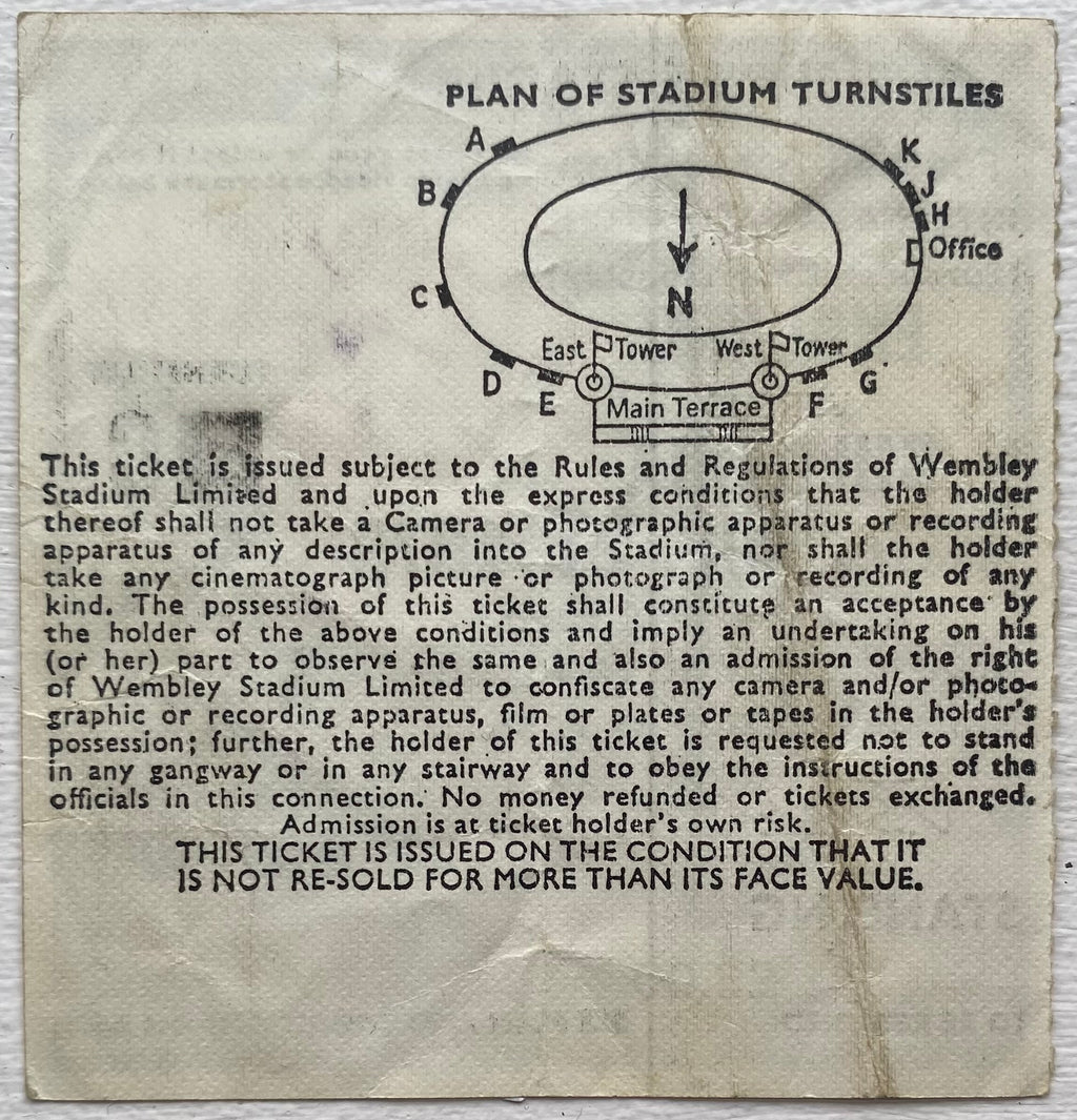 1979 ORIGINAL EUROPEAN CHAMPIONSHIPS QUALIFYING TICKET ENGLAND V BULGARIA