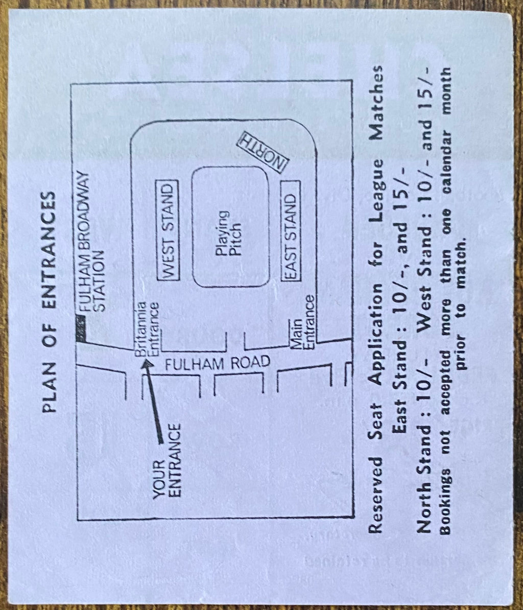 1967/68 ORIGINAL  DIVISION 1 TICKET CHELSEA V NOTTINGHAM FOREST