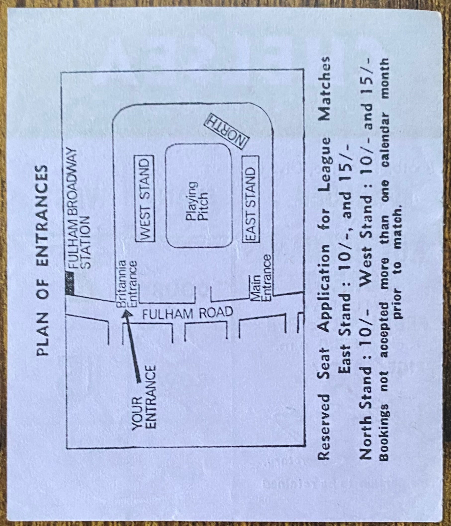 1967/68 ORIGINAL  DIVISION 1 TICKET CHELSEA V NOTTINGHAM FOREST