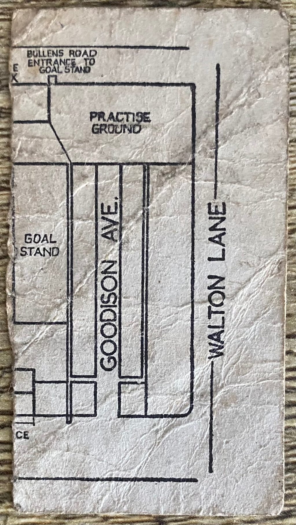 1968/69 ORIGINAL FA CUP 3RD ROUND TICKET EVERTON V IPSWICH TOWN