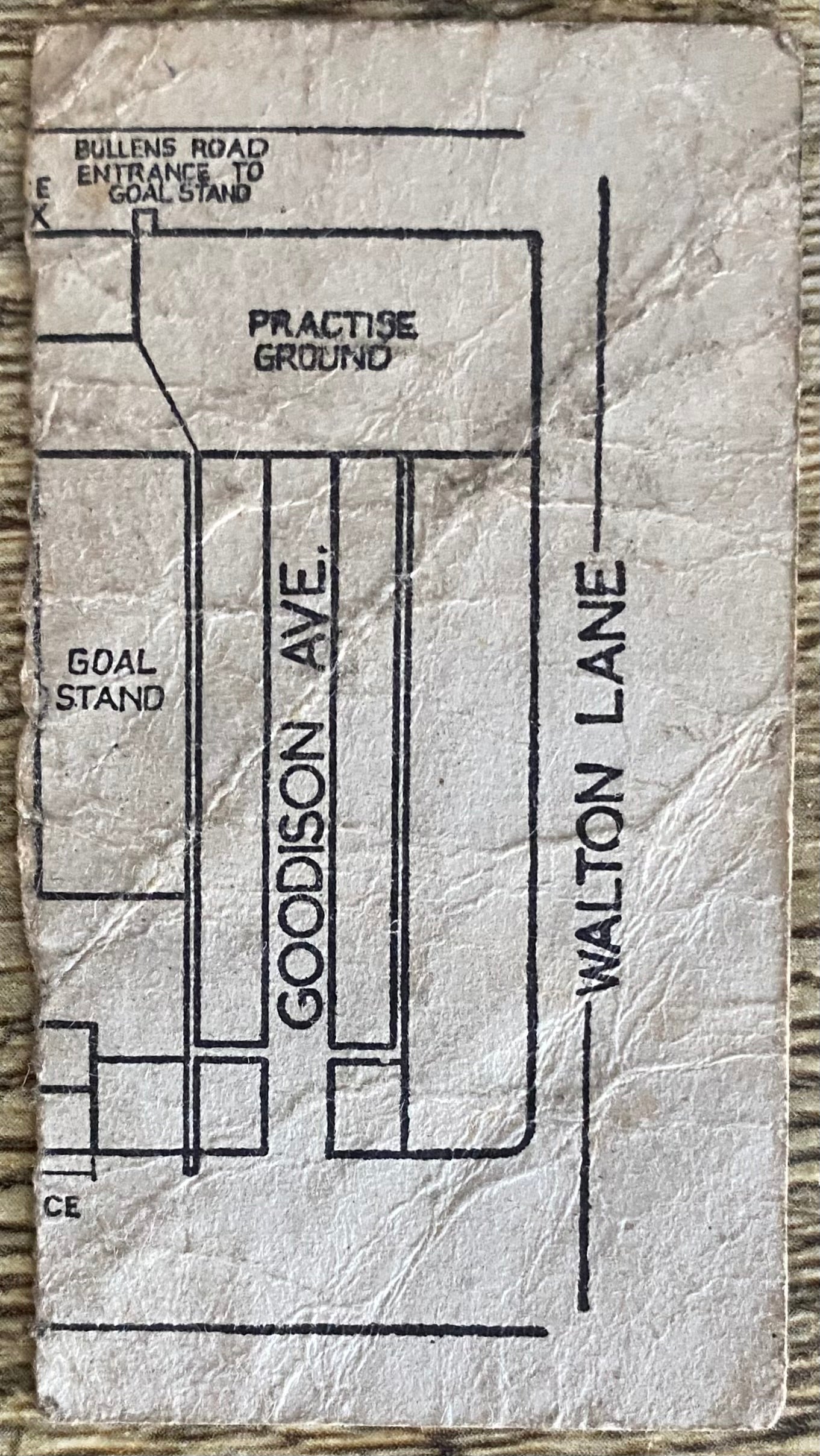 1968/69 ORIGINAL FA CUP 3RD ROUND TICKET EVERTON V IPSWICH TOWN