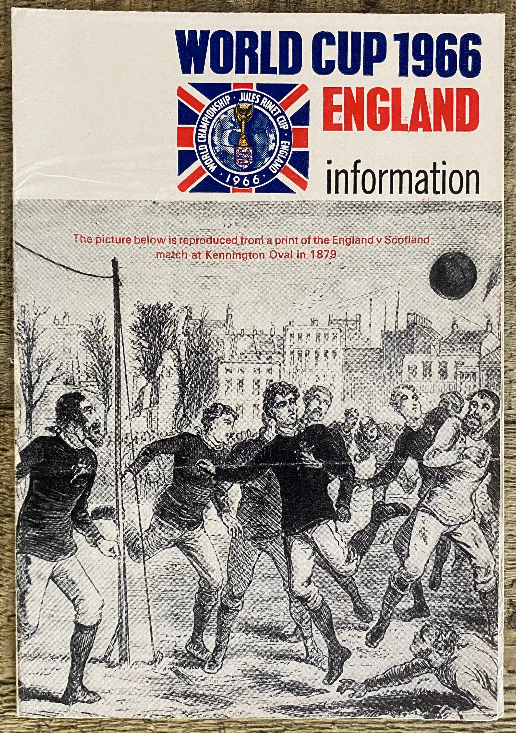 1966 WORLD CUP ORIGINAL OFFICIAL TICKET INFORMATION FOLD OUT BOOKLET