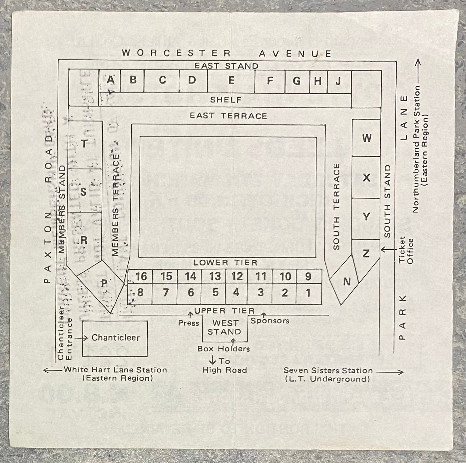1991/92 ORIGINAL DIVISION 1 TICKET TOTTENHAM HOTSPUR V LEEDS UNITED