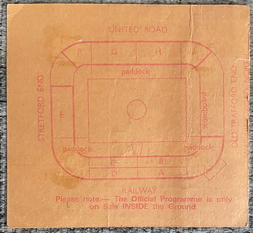 1971 ORIGINAL FA CUP SEMI FINAL TICKET LIVERPOOL V EVERTON @ OLD TRAFFORD