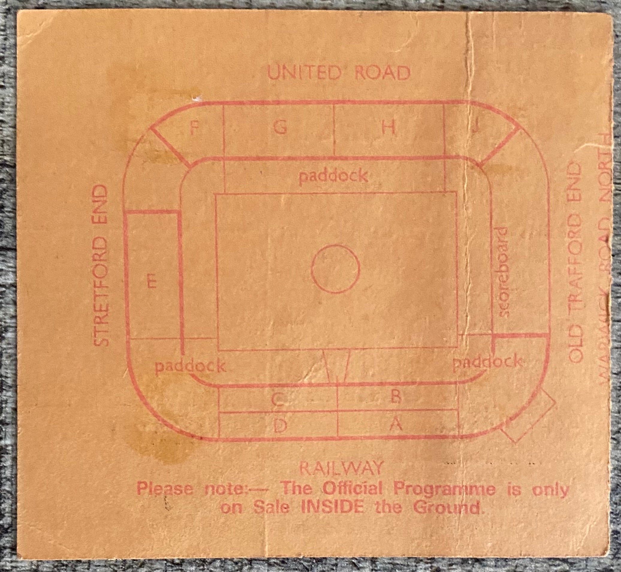 1971 ORIGINAL FA CUP SEMI FINAL TICKET LIVERPOOL V EVERTON @ OLD TRAFFORD