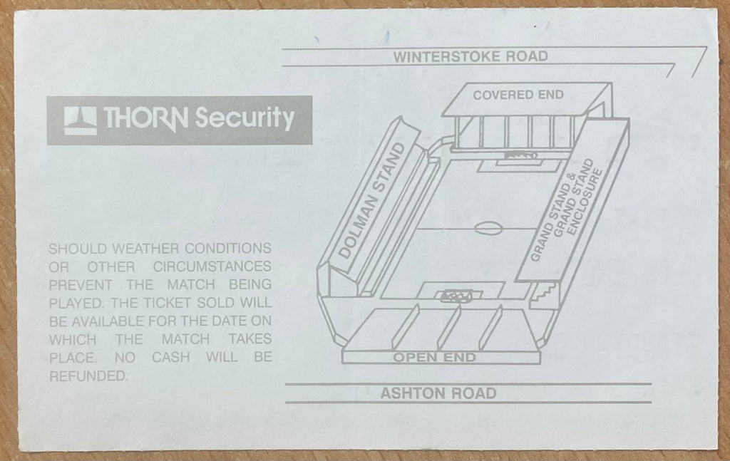 1993/94 ORIGINAL DIVISION 1 TICKET BRISTOL CITY V CHARLTON ATHLETIC