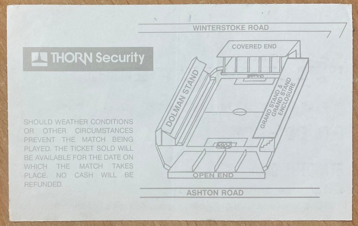 1993/94 ORIGINAL DIVISION 1 TICKET BRISTOL CITY V CHARLTON ATHLETIC