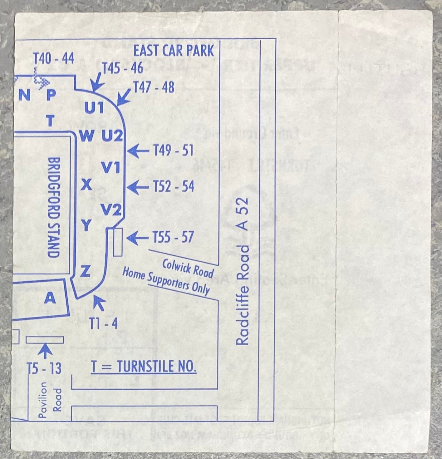 1992/93 ORIGINAL PREMIER LEAGUE TICKET NOTTINGHAM FOREST V LEEDS UNITED
