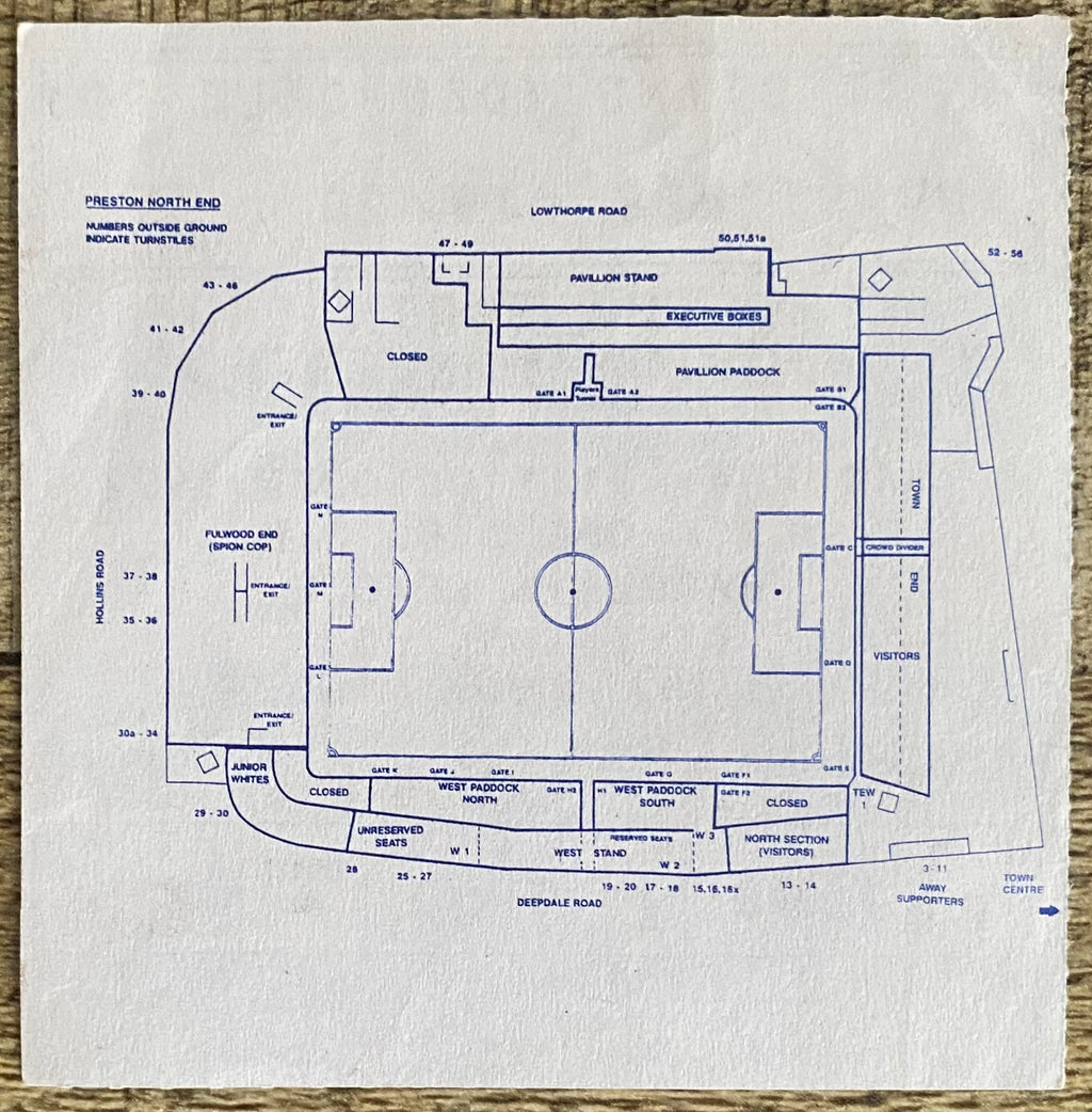 1992/93 ORIGINAL DIVISION 2 TICKET PRESTON NORTH END V BOLTON WANDERERS