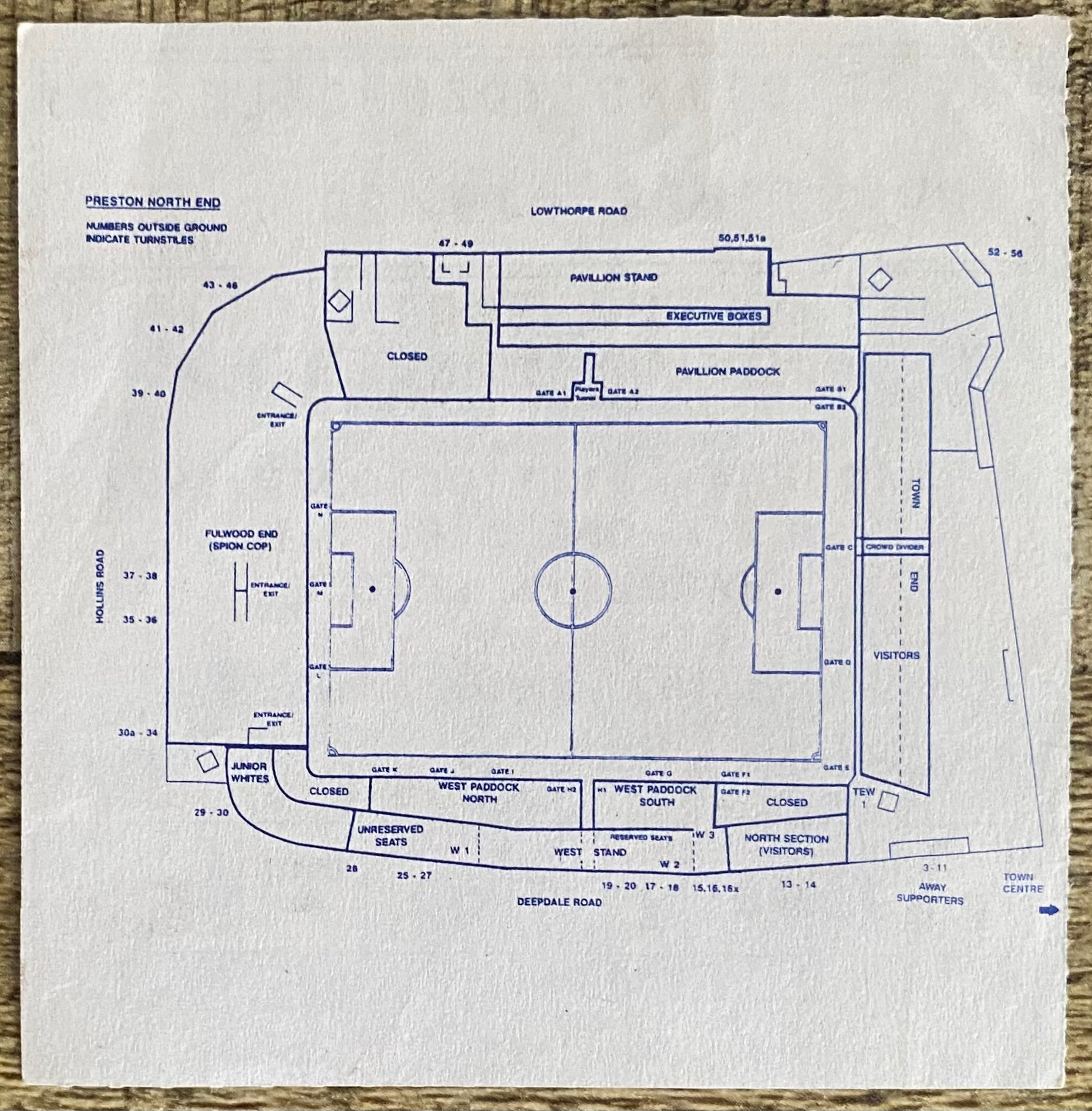 1992/93 ORIGINAL DIVISION 2 TICKET PRESTON NORTH END V BOLTON WANDERERS