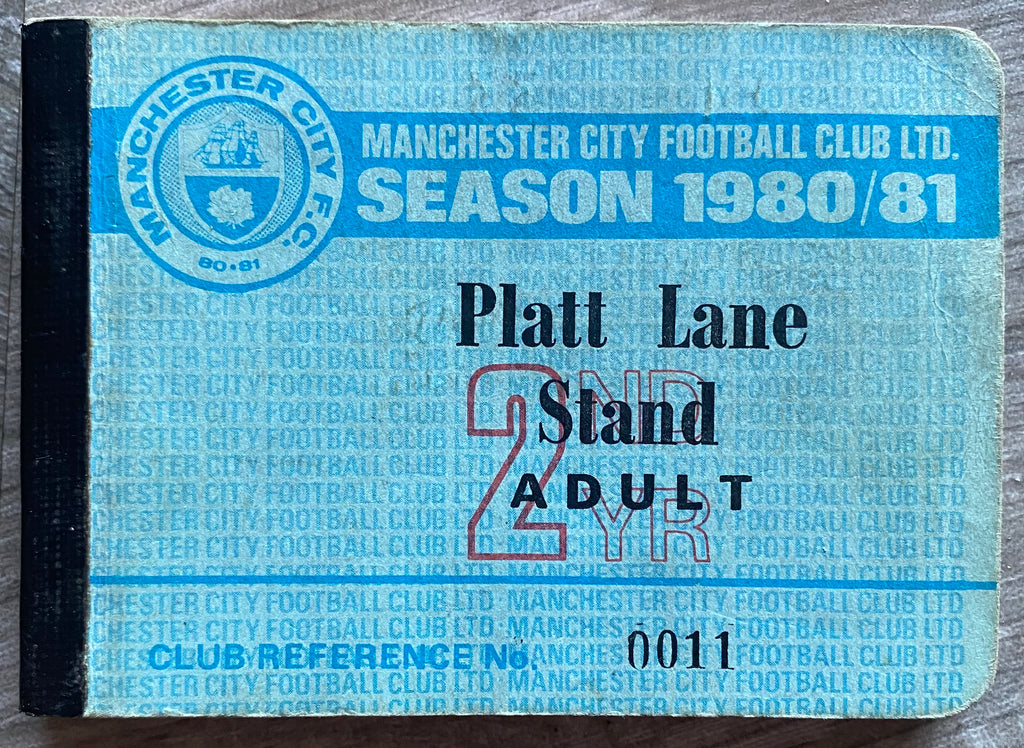 1980/81 MANCHESTER CITY ORIGINAL SEASON TICKET