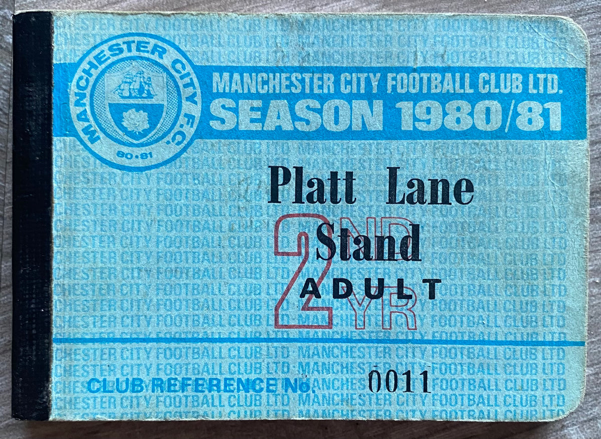 1980/81 MANCHESTER CITY ORIGINAL SEASON TICKET
