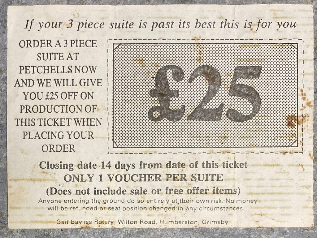 1986/87 ORIGINAL DIVISION TWO TICKET GRIMSBY TOWN V LEEDS UNITED