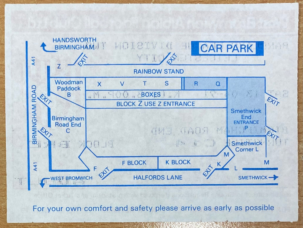 1990/91 ORIGINAL DIVISION 2 TICKET WEST BROMWICH ALBION V LEICESTER CITY