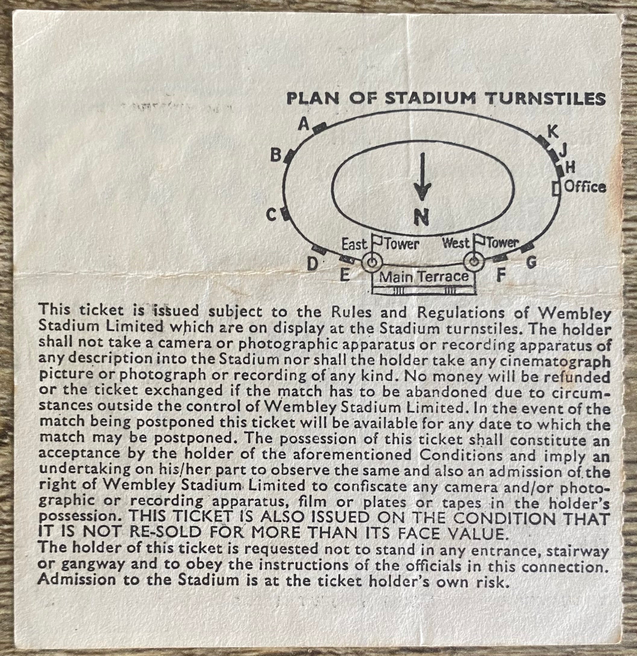 1981 ORIGINAL BRITISH HOME INTERNATIONAL CHAMPIONSHIPS TICKET ENGLAND V SCOTLAND