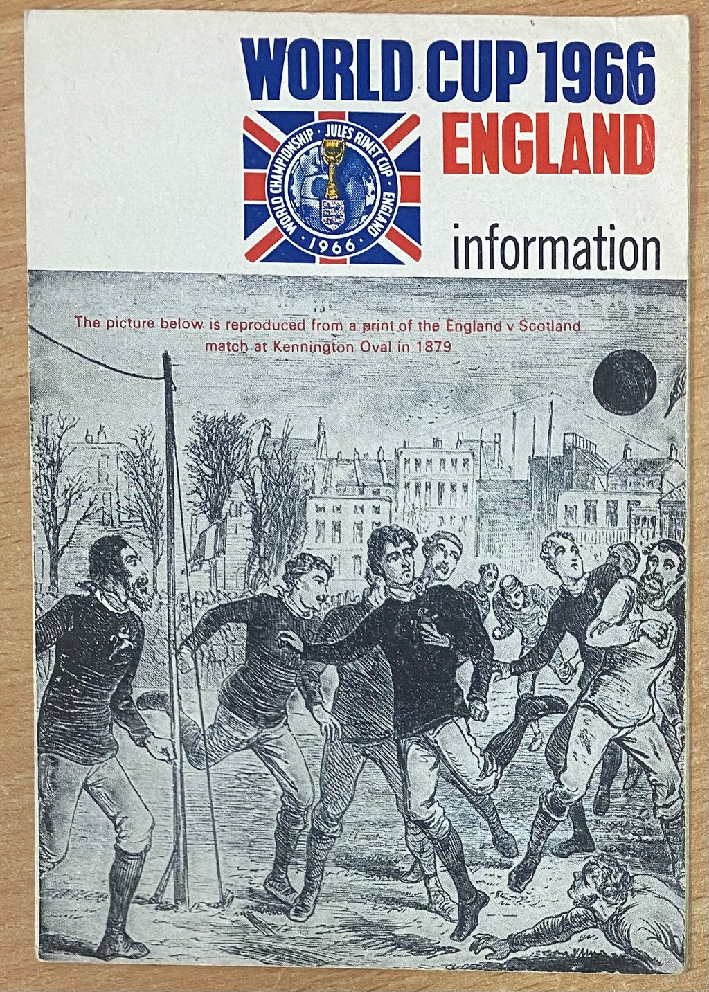 1966 WORLD CUP ORIGINAL OFFICIAL TICKET INFORMATION FOLD OUT BOOKLET