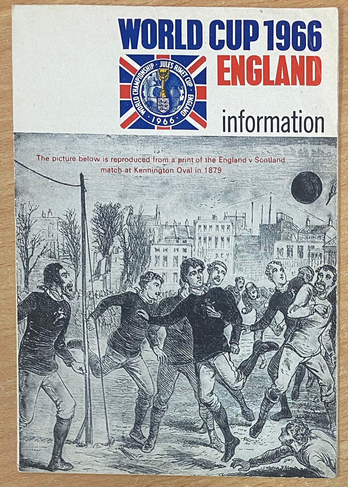 1966 WORLD CUP ORIGINAL OFFICIAL TICKET INFORMATION FOLD OUT BOOKLET