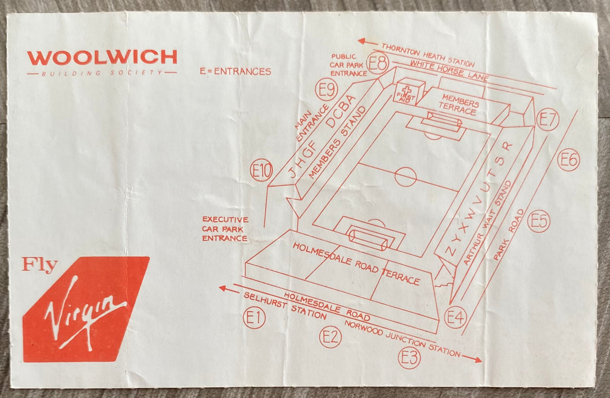 1990/91 ORIGINAL FA CUP 3RD ROUND TICKET CHARLTON ATHLETIC V EVERTON